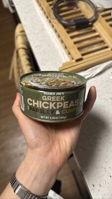 Trader Joe's Greek Chickpeas with Parsley & Cumin