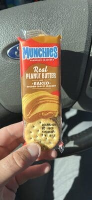 Munchies Real Peanut Butter on a Baked Golden Toast Cracker