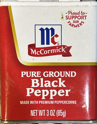 Mccormick Pure ground black pepper