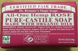 Dr. Bronner's All-One Rose Pure-Castile Bar Soap