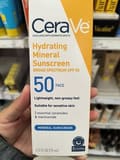 CeraVe Hydrating mineral sunscreen spf50