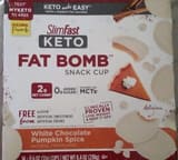 SlimFast Keto White Chocolate Pumpkin Spice Fat bomb Snack Cup