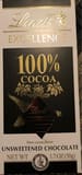 Lindt 100% Cocoa Unsweetened Chocolate