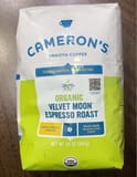 Camerons organic velvet moon whole bean coffee