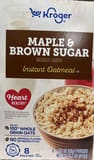 Kroger Maple & Brown Sugar Instant Oatmeal