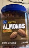 Kroger Roasted almonds, unsalted
