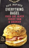 Private Selection Everything Bagel fried egg Black Forest ham and cheddar