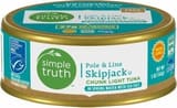 Simple Truth Pole & line skipjack chunk light tuna with sea salt