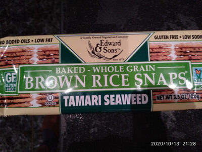 Edward & Sons Trading Co. Inc Tamari Seaweed Brown Rice Snaps