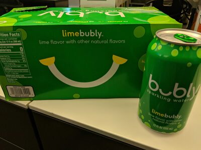 Bubly Lime sparkling water, lime