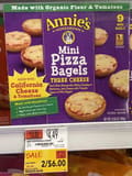 Annie's Mini Pizza Bagels Three Cheese
