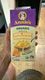 Annie's Homegrown Macaroni and cheese shells aged