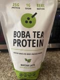 Boba Tea Protein Matcha latte with greens and probiotics