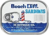 Beach Cliff Sardines served in Soybean Oil