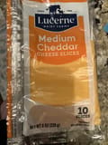 Lucerne Dairy Farms Medium Cheddar Cheese Slices