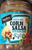 Signature Select medium sweet n' spicy corn salsa with black beans