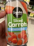 Signature Select No salt added sliced carrots