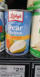 Libby's, bartlett pear halves