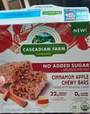 Cascadian Farm Organic Cinnamon Apple Chewy Bars - No added Sugar