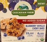 Cascadian Farm Organic Blueberry Vanilla Chewy Bars - No Added Sugar