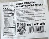 Sweetsoul Light Pink Foil Wrapped Caramels