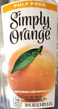 Simply Orange Juice Orange Juice - Pulp Free
