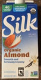 Silk Organic Almond Unsweet Vanilla Almondmilk