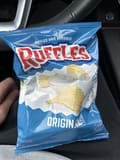 Ruffles Cheddar sour cream flavored potato chips