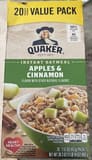 Quaker Instant Oatmeal Apples & Cinnamon