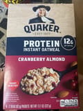Quaker Protein Instant Oatmeal Cranberry Almond