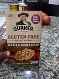 Quaker Gluten Free Instant Oatmeal Maple & Brown Sugar