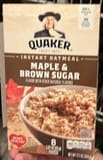 Quaker Instant Oatmeal Maple & Brown Sugar