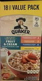 Quaker Instant Oatmeal - Fruit & Cream