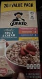 Quaker Instant Fruit & Cream Oatmeal