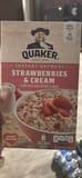 Quaker Instant Oatmeal Strawberries & Cream