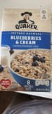 Quaker Instant Oatmeal Blueberries & Cream