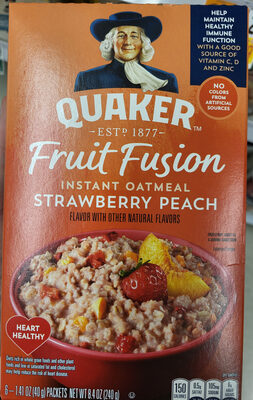 Quaker Fruit Fusion Strawberry Peach Oatmeal