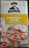 Quaker Bananas & Cream Instant Oatmeal