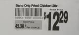 Banquet original fried chicken 29 oz