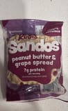 Rudi's Sandos Peanut butter and grape spread