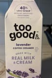 Too Good Lavender coffee creamer