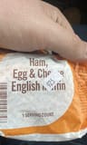 Kwik Trip Ham, egg & cheese English muffin sandwich
