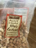 Trader Joe's Roasted & Unsalted Whole Cashews