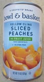 Bowl & Basket Yellow Cling Sliced Peaches in Fruit Juice