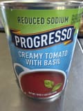 Progresso Creamy tomato soup with basil
