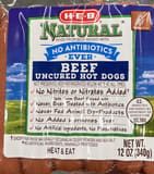 H-E-B Beef Uncured Hot Dogs