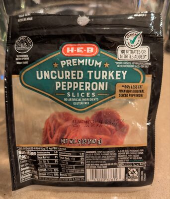 H-E-B Premium Uncured Turkey Pepperoni Slices