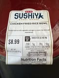 H-E-B Sushiya Chicken Fried Rice Bowl