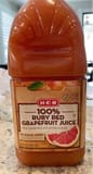 H-E-B 100% Ruby Red Grapefruit Juice