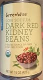 Greenwise Dark Red Kidney Beans
